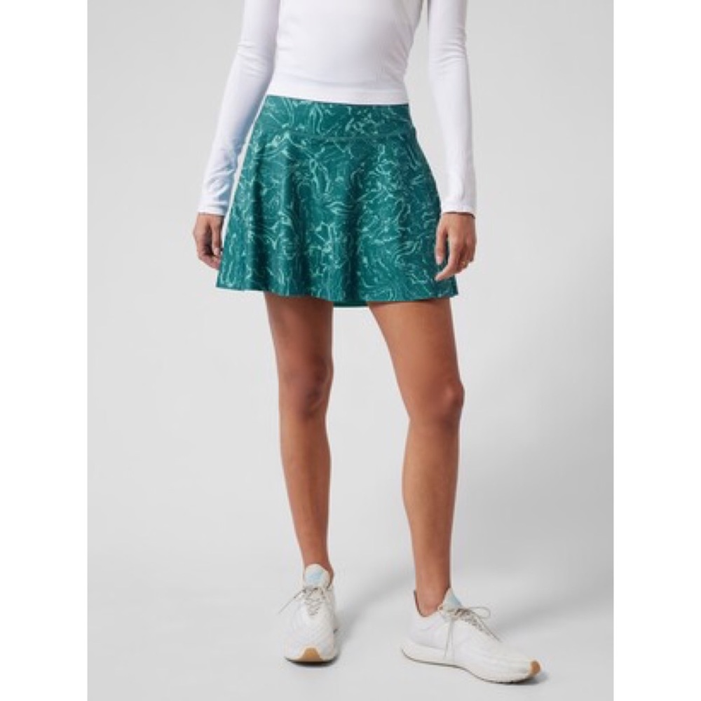 Athleta Teal Patterned Skort - image 1